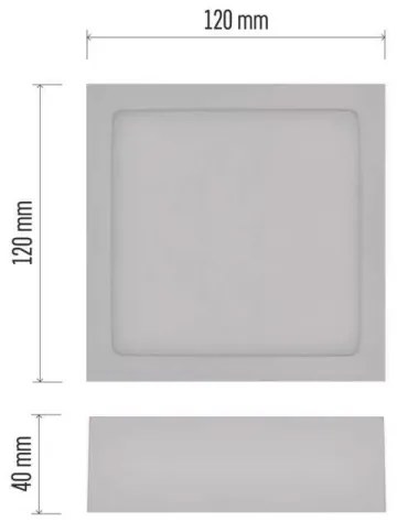 LED Stropné svietidlo LED/7,6W/230V 3000/3500/4000K 12x12 cm biela