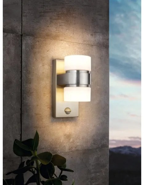 Eglo 96277 - LED Vonkajšie nástenné svietidlo s čidlom ATOLLARI 2xLED/6W