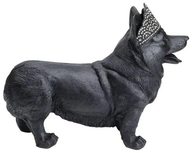 Royal Standing Corgi dekorácia čierna