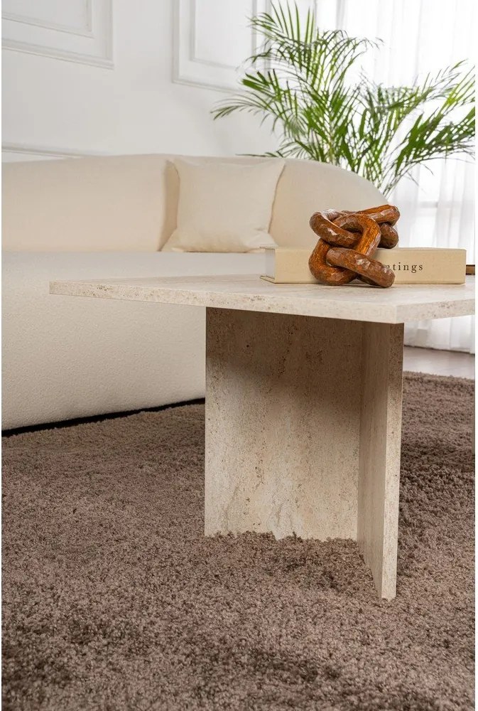 Béžový pololesklý konferenčný stolík 60x119 cm Sabin – Kalune Design