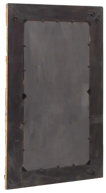 furniture-nabytek.cz - Masívne zrkadlo Kavali z recyklovaného starého dreva, neupravené, hnedé – 105×180 cm