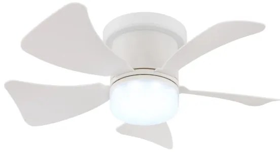 Globo 03609W - LED Stmievateľný stropný ventilátor HINES LED/10W/230V + DO biela
