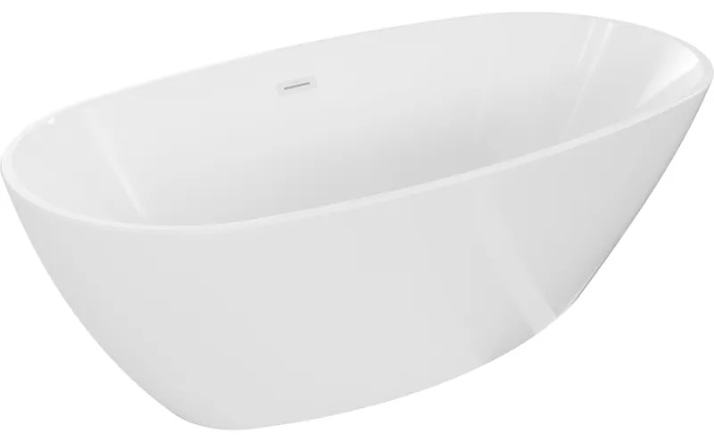 Mexen Eris, voľne stojaca vaňa 170 x 80 cm, biela, biely prepad, 53441708000-20