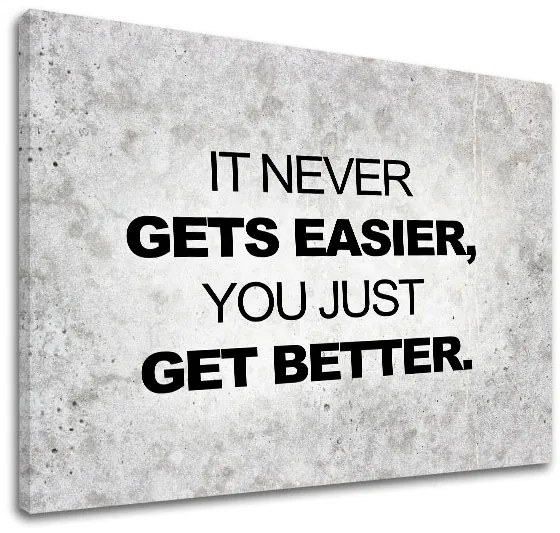 Motivačný obraz na stenu Its never gets easier | rôzne rozmery