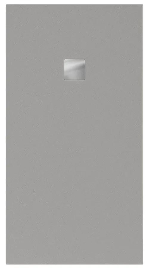 VILLEROY &amp; BOCH Planeo obdĺžniková sprchová vanička akrylátová, s technológiou RockLite, štandardný model, protišmyk (A), 1700 x 900 x 48 mm, Nature Grey, UDA1790PLA2V-3N