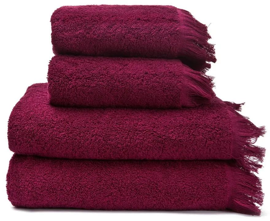 Sada 2 červených uterákov a 2 osušiek zo 100% bavlny Bonami, 50 × 90 + 70 × 140 cm