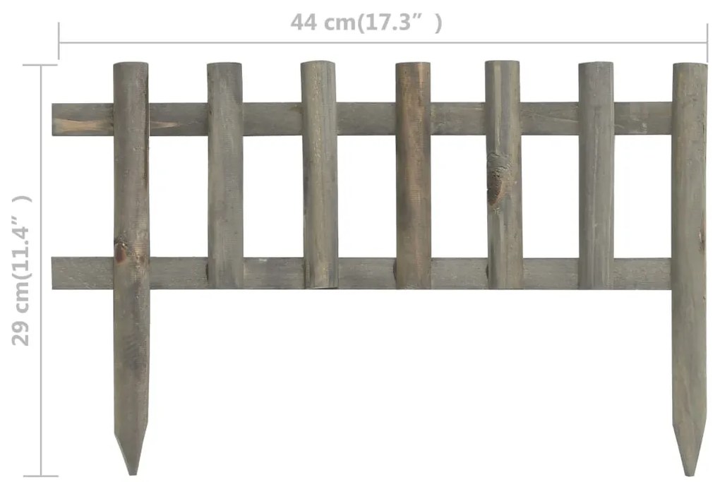 Obruba trávnika 10 ks jedľové drevo 4,4 m