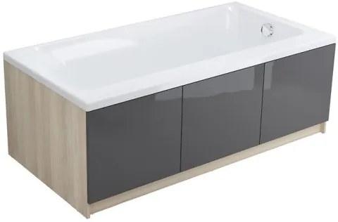 Cersanit Smart, akrylátová vaňa pravá 170x80cm + nožičky, biela, S301-116