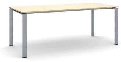 Rokovací stôl INFINITY so sivostriebornou podnožou 2000 x 900 x 750 mm, breza
