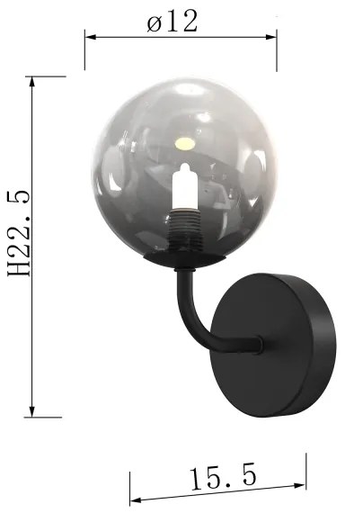 ONLI - Nástenné svietidlo PALOMA 1xG9/10W/230V čierna/dymová