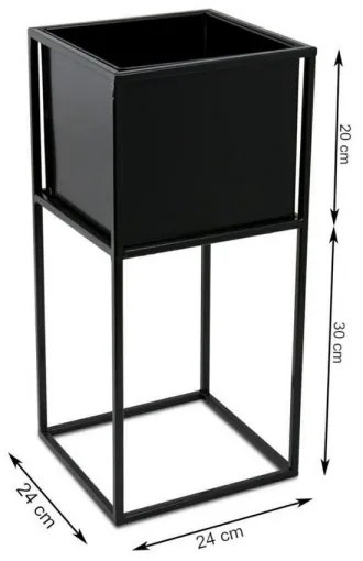 Stojan na kvety 50x24 cm čierna