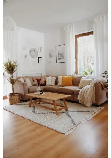 Kusový koberec Berber Maknes B5910 cream and grey, 140x190, béžová, obývacia izba, Dywany Łuszczów