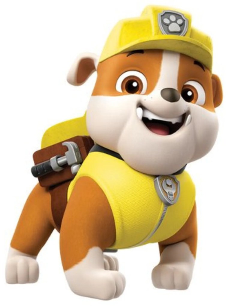 10x10cm PAW Patrol - Rubble - nálepka nad vypínač
