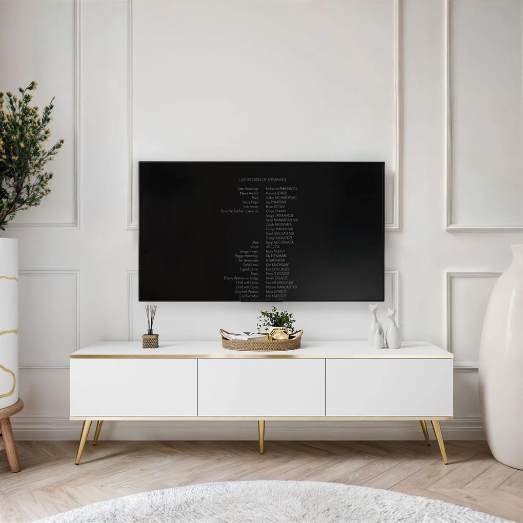TV skrinka BOSTON III biela 175cm