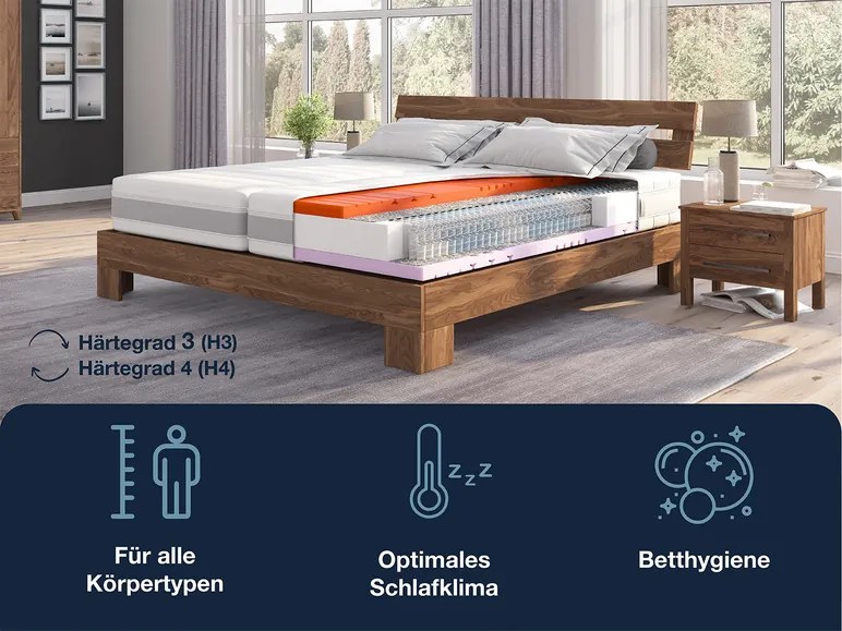 Hn8 Schlafsysteme 7-zónový matrac s taštičkovými pružinami Sleep Balance (H3/H4, 160 x 200 cm)  (100305737)