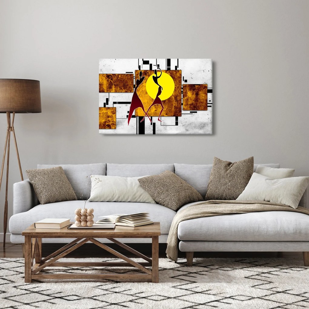 Obraz starovekej dobovej maľby (90x60 cm)