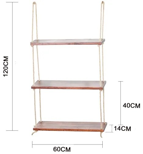 Závesná polica 120x60 cm smrek