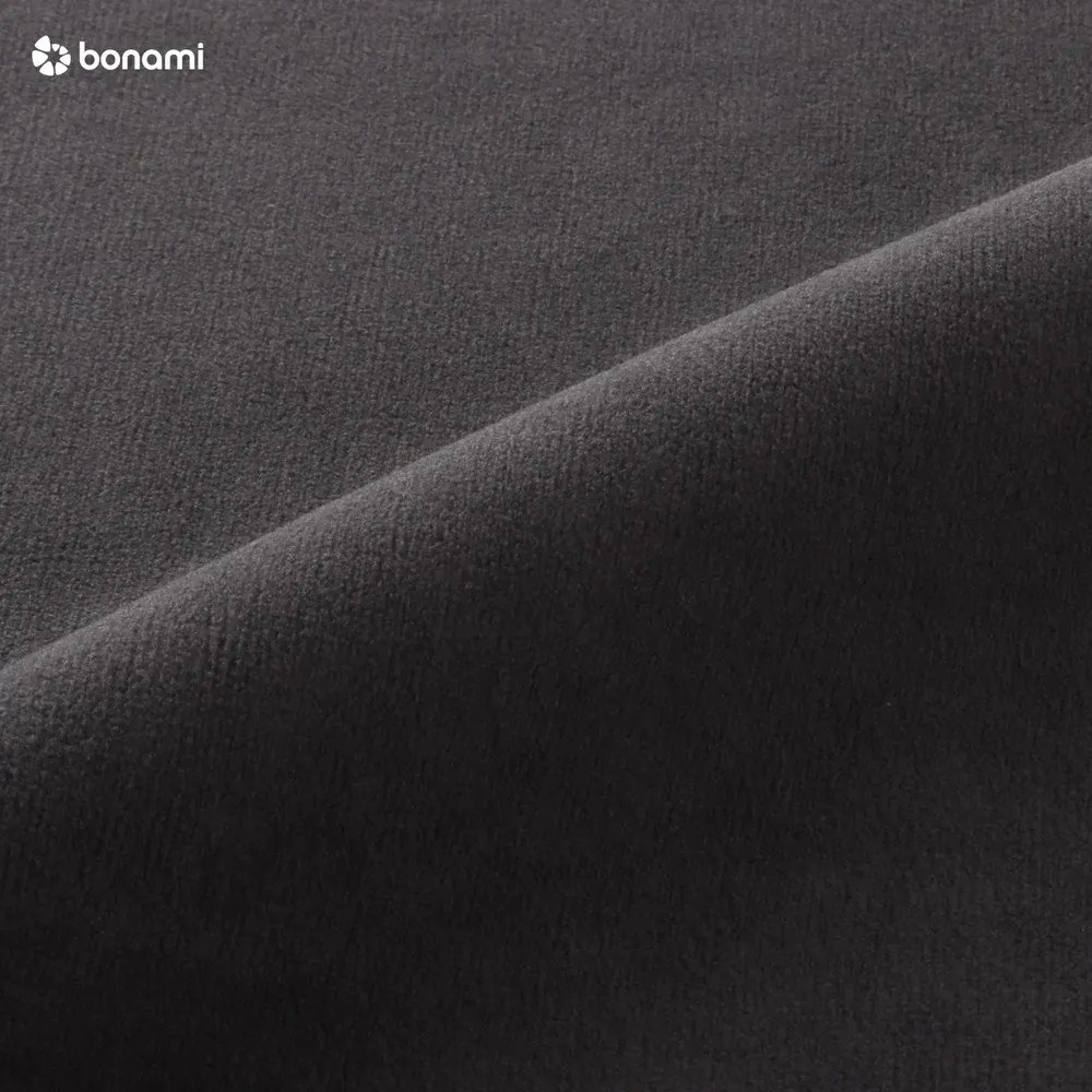 Tmavosivá zamatová rozkladacia rohová pohovka (ľavý roh) Sweet Harmony – Miuform