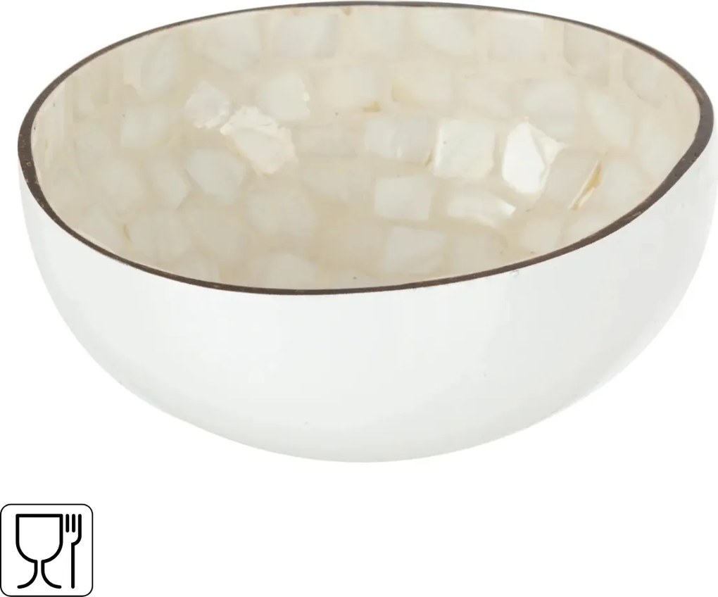 Plastová miska KOKO 13 cm, biela