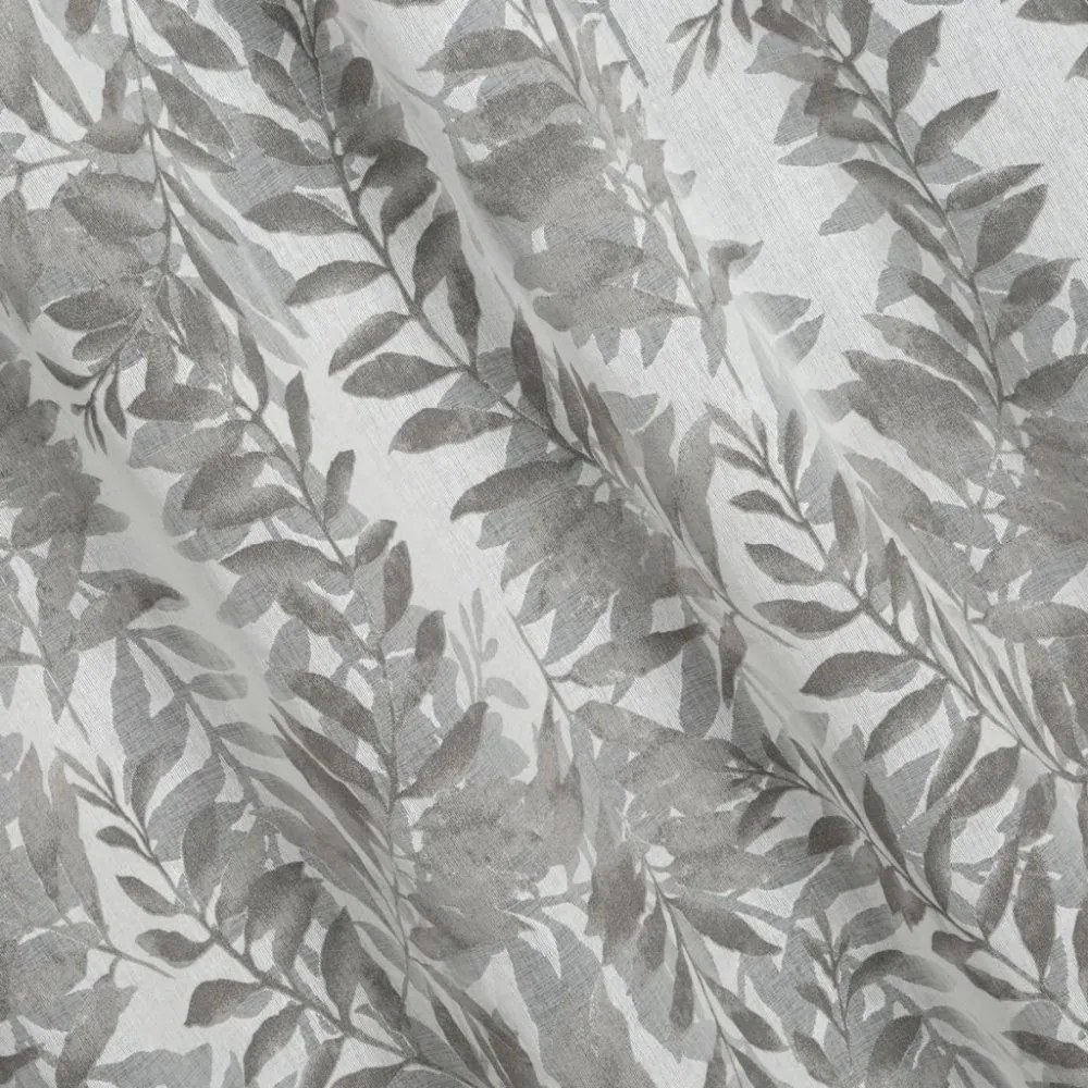 Elegantné závesy na kruhy so vzorom lístia 140 x 250 cm Šírka: 140 cm | Dĺžka: 250 cm
