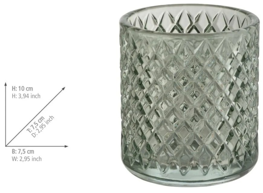 Sklenený téglik na zubné kefky v mentolovej farbe Atessa – Wenko