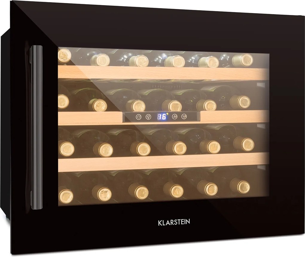 Klarstein Vinsider 24 Onyx Edition, vstavaná vinotéka, energet. trieda G