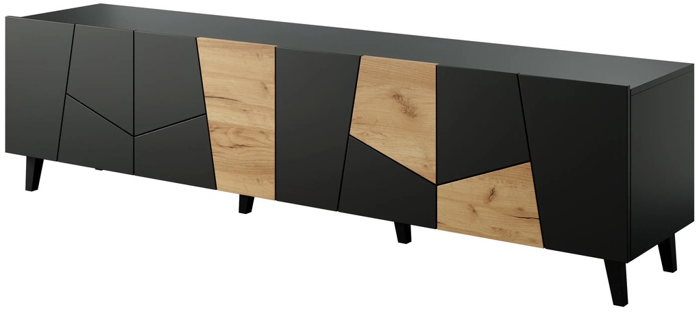 Cama TV stolík Etna - čierna/dub