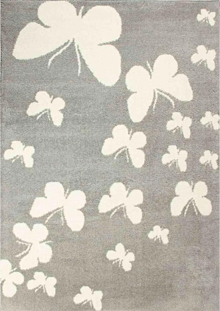 Kusový koberec Motýle šedý, Velikosti 70x140cm