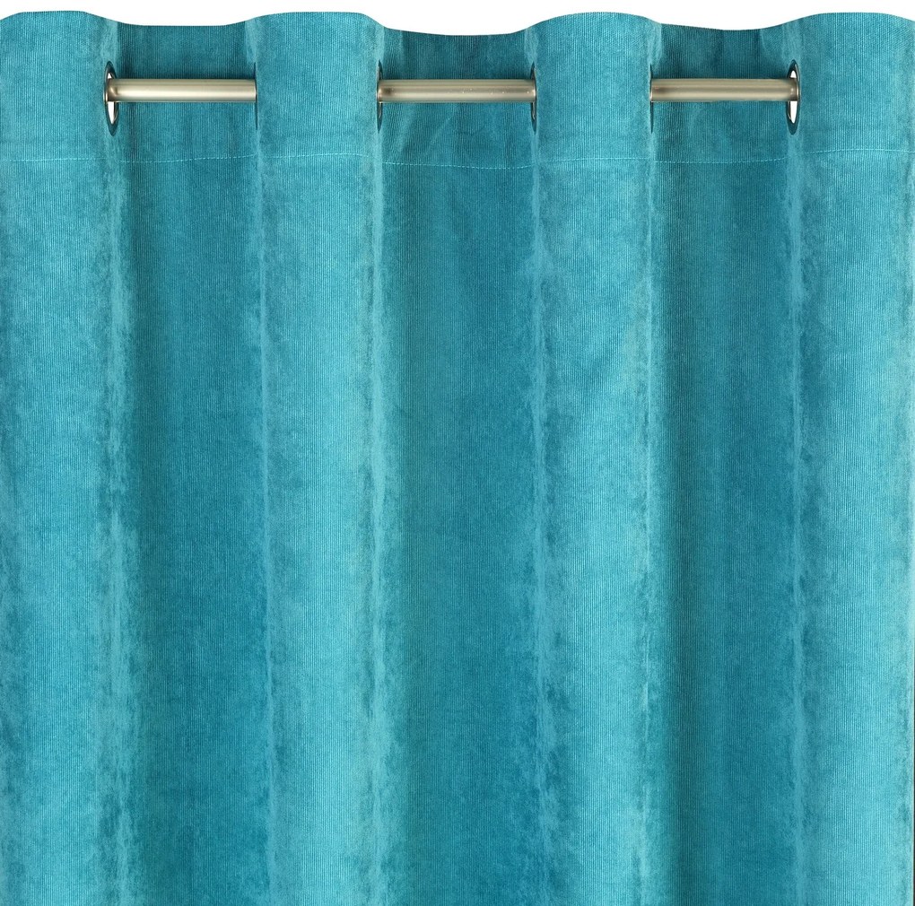 ZATEMŇOVACÍ ZÁVES NA KRÚŽKOCH JULIE 140X250 CM TYRKYSOVÁ