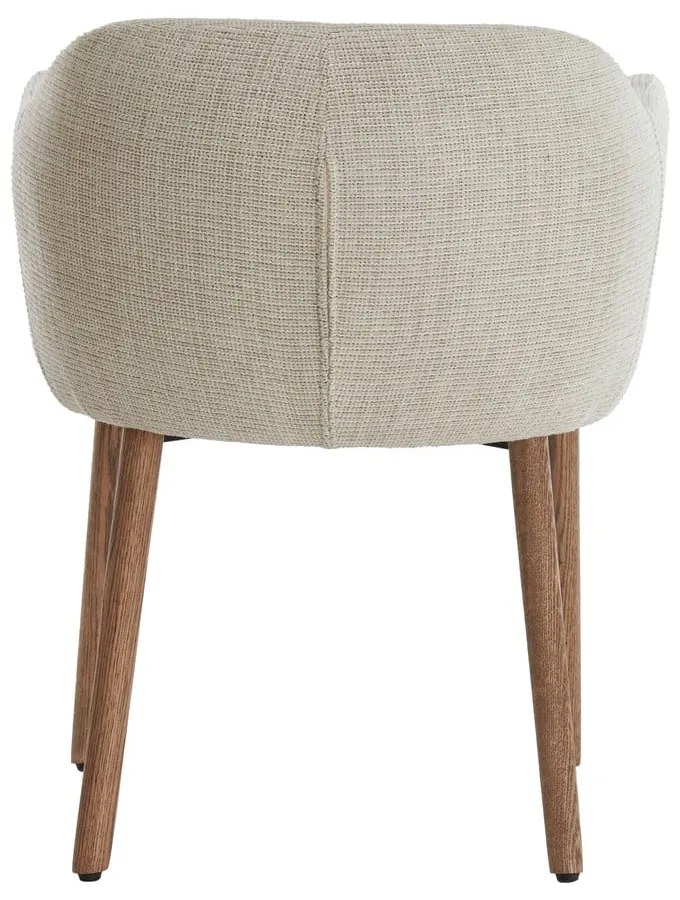 Béžové čalúnené jedálenské kreslá v súprave s podrúčkami 2 ks Blaine – Light & Living