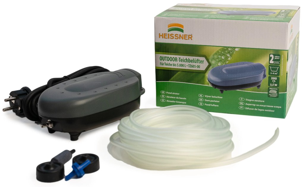 Vonkajšia klimatizácia Heissner 240 l/h, 4 W, objem jazierka do 5 m³, nastaviteľná