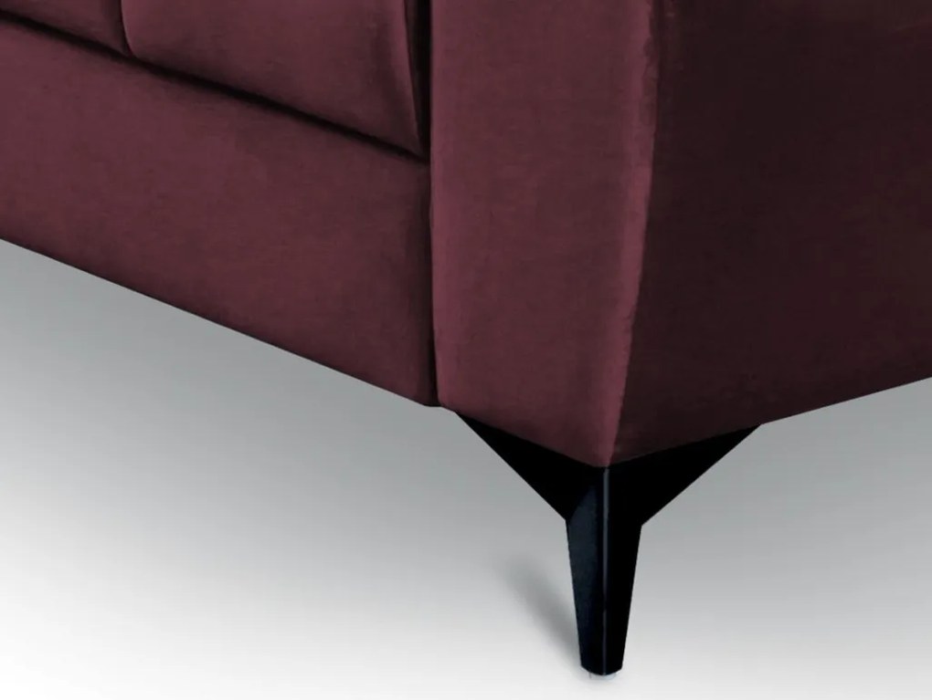Rohová sedacia súprava Paris, vínová látka, ľavý roh