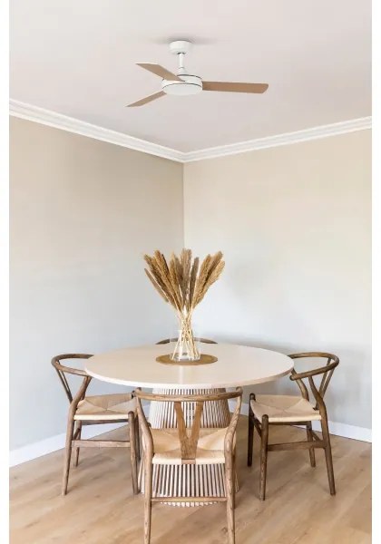 FARO 33603DCWT- Stropný ventilátor MINI MALLORCA S hnedá/biela pr. 106 cm WT + DO