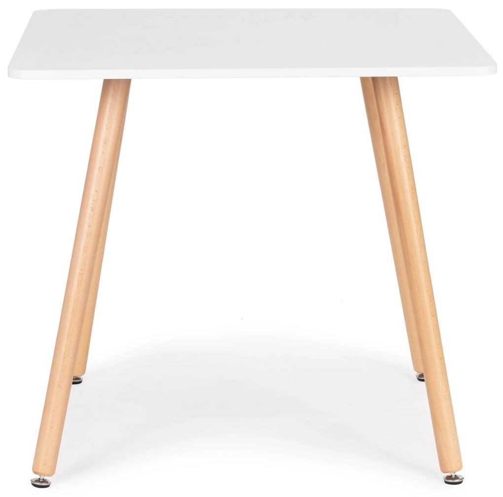 Moderný drevený štvorcový kuchynský stôl 80x80 cm