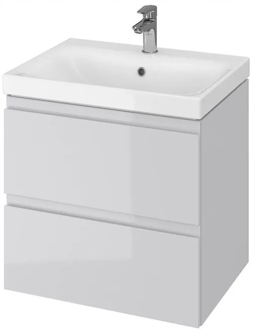 Cersanit Moduo, závesná umývadlová skrinka 60cm, šedá lesklá, S929-009