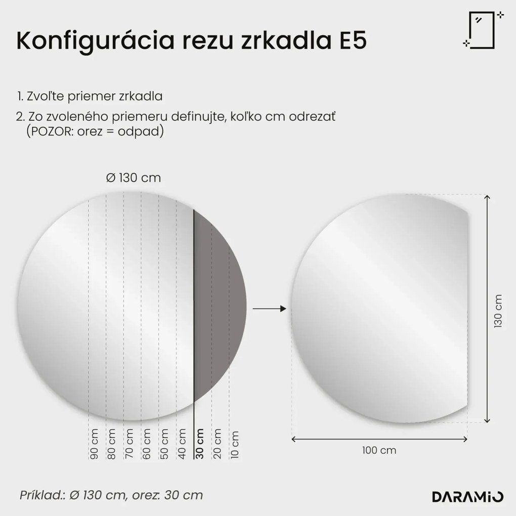 Okrúhle zrkadlo s LED svetlom E5