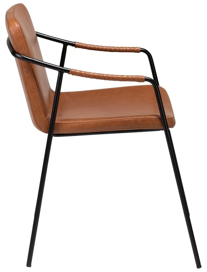 Hnedá jedálenská stolička z imitácie kože DAN-FORM Denmark Boto