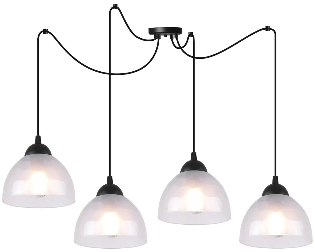 Závesné svietidlo Venice Spider, 4x mliečne sklenené tienidlo