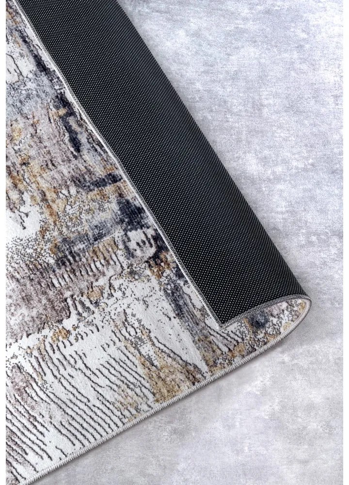 Svetlosivý koberec 200x290 cm Malard Anthracite Gold – Elle Decoration