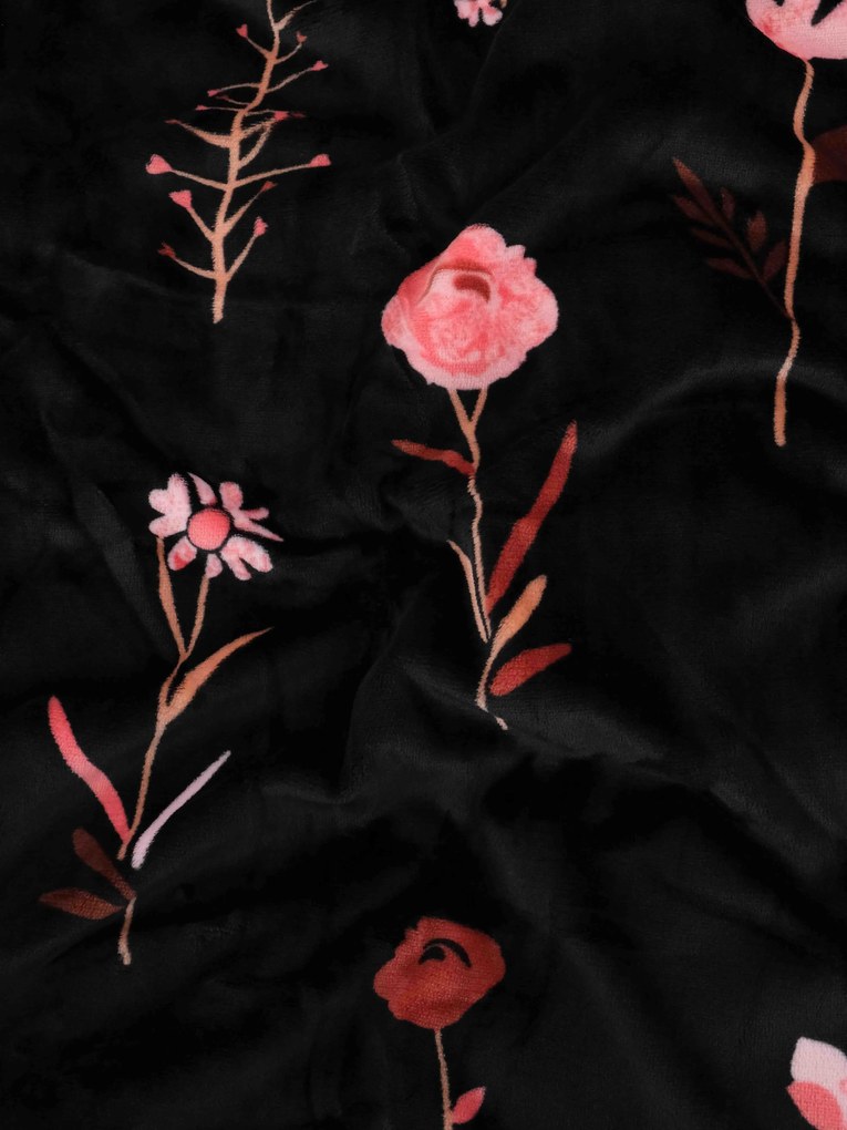 Obliečka na vankúš mikroplyš Exclusive 50 × 70 cm - Vlčie maky čierne