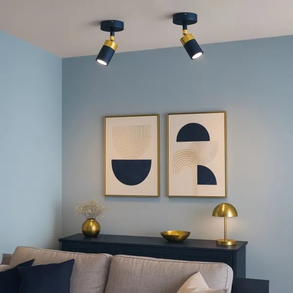 Brilagi - Nástenné bodové svietidlo POKER 1xGU10/25W/230V modrá