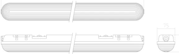 APLED - LED Prisadené svietidlo DUSTER LED/36W/230V + núdza IP65