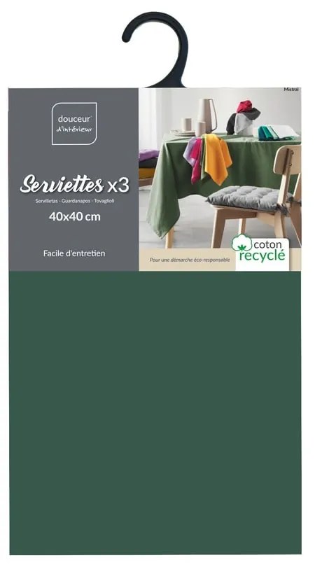 Obrúsky v súprave 3 ks 40x40 cm Mistral – douceur d'intérieur