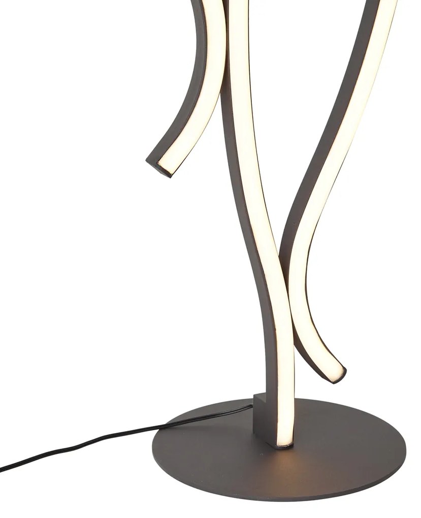 Dizajnová stojaca lampa čierna vrátane LED stmievateľná - Ying