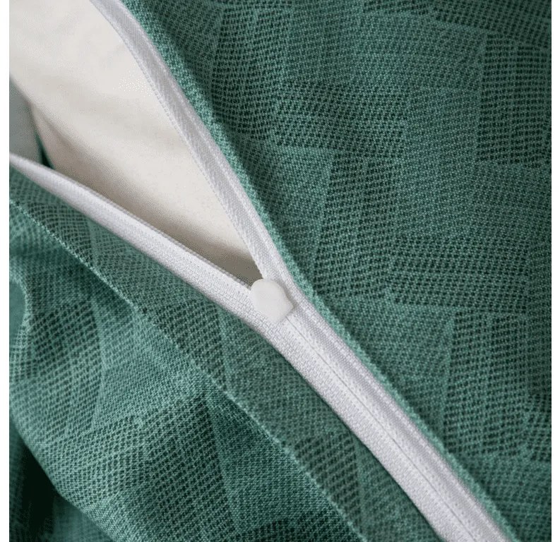 Flanelové obliečky z mikrovlákna ZEFELLE tmavo zelené Rozmer obliečky: 70 x 90 cm | 140 x 200 cm