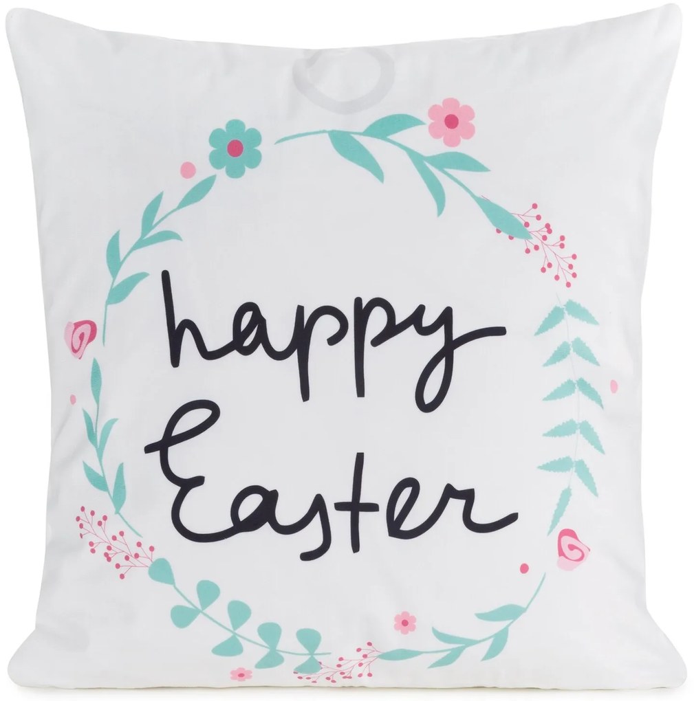 VEĽKONOČNÁ DEKORAČNÁ OBLIEČKA NA VANKÚŠ EASTER4 45X45 CM VZOROVANÁ