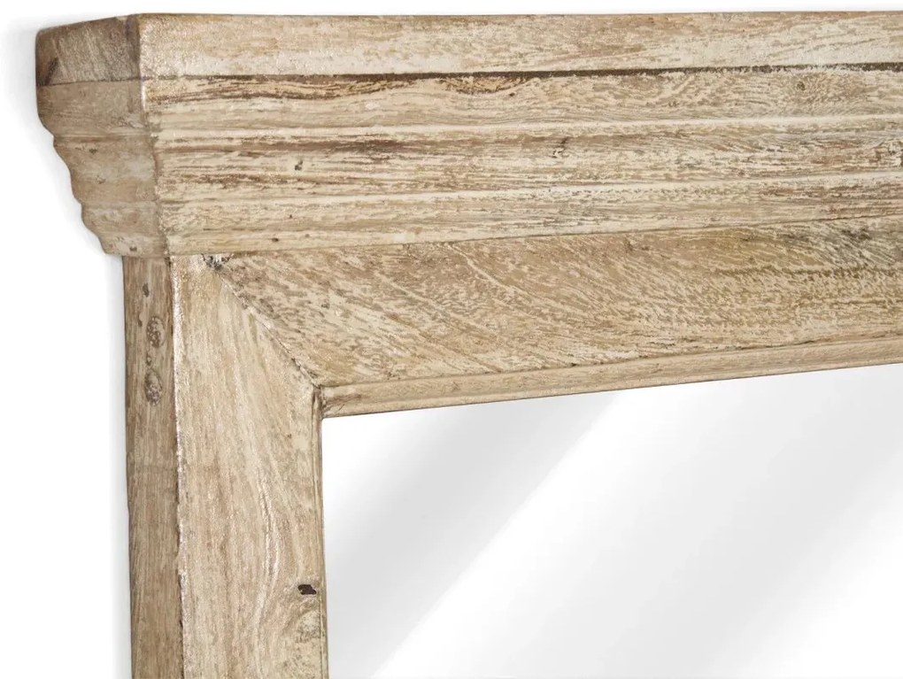 furniture-nabytek.cz - Masivní koupelnové zrcadlo z mangového dřeva, lakované, přírodní – 73×13×78 cm