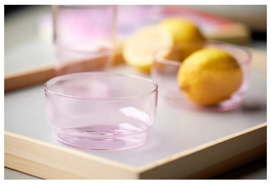 Ružové sklenené misky v súprave 2 ks 500 ml Torino – Lyngby Glas