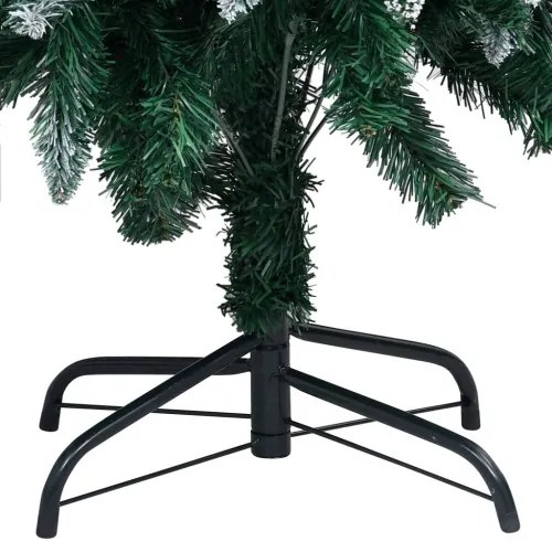 vidaXL Zasnežený umelý vianočný stromček s borovicovými šiškami 150 cm-