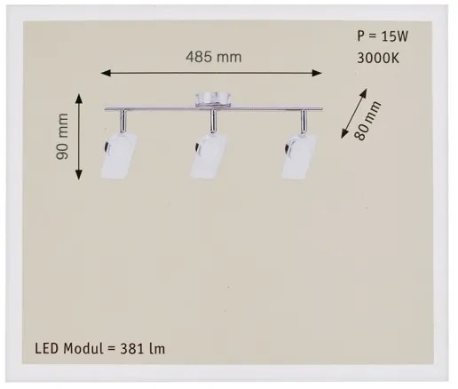 Paulmann 66668 - 3xLED/5W Bodové svietidlo WINDOW 230V